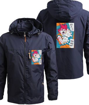 Dragon Ball Z Jacket Goku Field Jacket Waterproof Windbreaker Outerwear - Lusy Store LLC