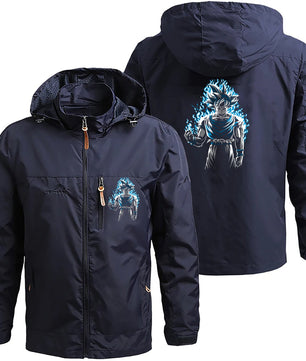 Dragon Ball Z Jacket Goku Field Jacket Waterproof Windbreaker Outerwear - Lusy Store LLC