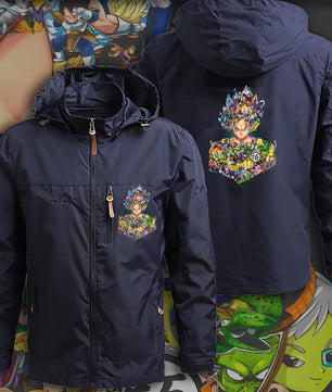 Dragon Ball Z Jacket Goku Field Jacket Waterproof Windbreaker Outerwear - Lusy Store LLC