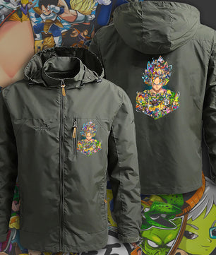 Dragon Ball Z Jacket Goku Field Jacket Waterproof Windbreaker Outerwear - Lusy Store LLC