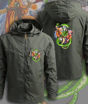 Dragon Ball Z Jacket Goku Field Jacket Waterproof Windbreaker Outerwear - Lusy Store LLC