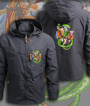 Dragon Ball Z Jacket Goku Field Jacket Waterproof Windbreaker Outerwear - Lusy Store LLC