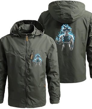 Dragon Ball Z Jacket Goku Field Jacket Waterproof Windbreaker Outerwear - Lusy Store LLC