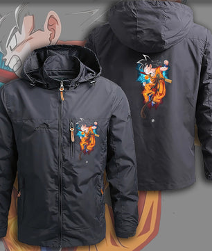 Dragon Ball Z Jacket Goku Field Jacket Waterproof Windbreaker Outerwear - Lusy Store LLC