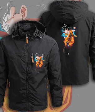 Dragon Ball Z Jacket Goku Field Jacket Waterproof Windbreaker Outerwear - Lusy Store LLC