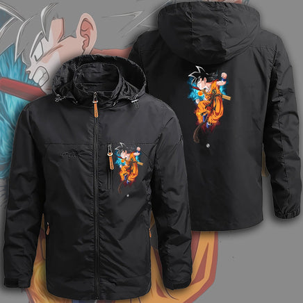 Dragon Ball Z Jacket Goku Field Jacket Waterproof Windbreaker Outerwear - Lusy Store LLC