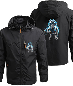 Dragon Ball Z Jacket Goku Field Jacket Waterproof Windbreaker Outerwear - Lusy Store LLC
