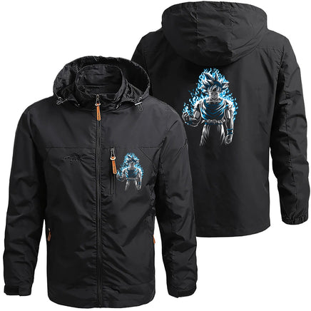 Dragon Ball Z Jacket Goku Field Jacket Waterproof Windbreaker Outerwear - Lusy Store LLC