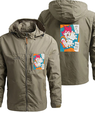 Dragon Ball Z Jacket Goku Field Jacket Waterproof Windbreaker Outerwear - Lusy Store LLC
