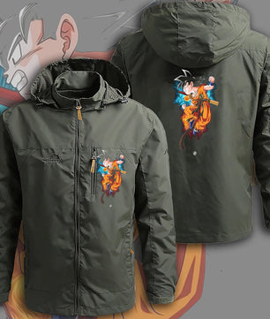 Dragon Ball Z Jacket Goku Field Jacket Waterproof Windbreaker Outerwear - Lusy Store LLC
