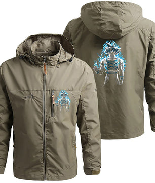Dragon Ball Z Jacket Goku Field Jacket Waterproof Windbreaker Outerwear - Lusy Store LLC