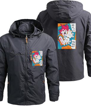 Dragon Ball Z Jacket Goku Field Jacket Waterproof Windbreaker Outerwear - Lusy Store LLC