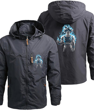 Dragon Ball Z Jacket Goku Field Jacket Waterproof Windbreaker Outerwear - Lusy Store LLC