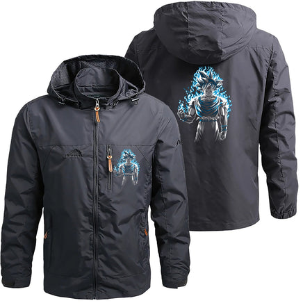 Dragon Ball Z Jacket Goku Field Jacket Waterproof Windbreaker Outerwear - Lusy Store LLC