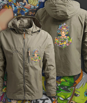Dragon Ball Z Jacket Goku Field Jacket Waterproof Windbreaker Outerwear - Lusy Store LLC