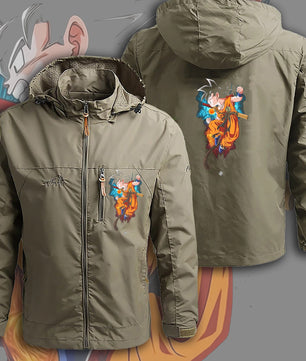 Dragon Ball Z Jacket Goku Field Jacket Waterproof Windbreaker Outerwear - Lusy Store LLC