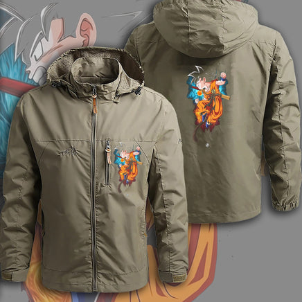 Dragon Ball Z Jacket Goku Field Jacket Waterproof Windbreaker Outerwear - Lusy Store LLC