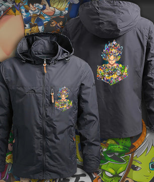 Dragon Ball Z Jacket Goku Field Jacket Waterproof Windbreaker Outerwear - Lusy Store LLC