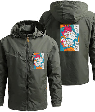 Dragon Ball Z Jacket Goku Field Jacket Waterproof Windbreaker Outerwear - Lusy Store LLC