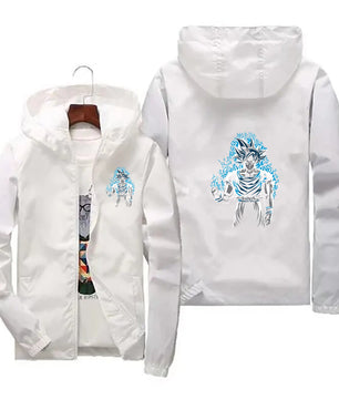 Dragon Ball Z Jacket Mens Windbreaker Streetwear Zip Up Hoodie - Lusy Store LLC