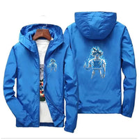 Dragon Ball Z Jacket Mens Windbreaker Streetwear Zip Up Hoodie - Lusy Store LLC