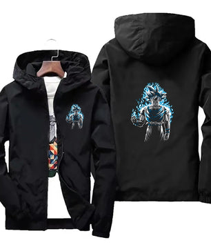 Dragon Ball Z Jacket Mens Windbreaker Streetwear Zip Up Hoodie - Lusy Store LLC