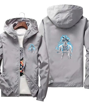 Dragon Ball Z Jacket Mens Windbreaker Streetwear Zip Up Hoodie - Lusy Store LLC