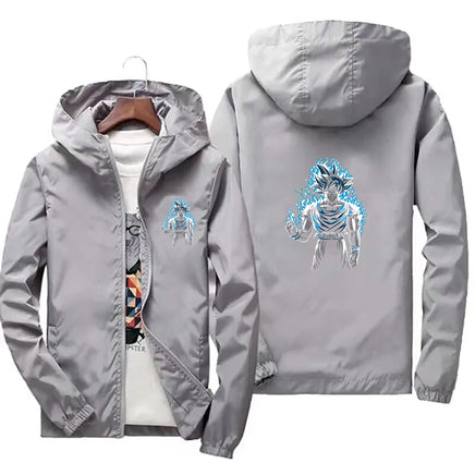 Dragon Ball Z Jacket Mens Windbreaker Streetwear Zip Up Hoodie - Lusy Store LLC