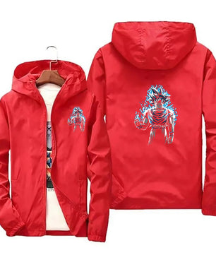 Dragon Ball Z Jacket Mens Windbreaker Streetwear Zip Up Hoodie - Lusy Store LLC