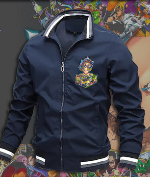 Dragon Ball Z Jacket Stand Collar Windbreaker Mens Sport Jacket Outdoor - Lusy Store LLC