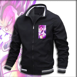 Dragon Ball Z Jacket Stand Collar Windbreaker Mens Sport Jacket Outdoor - Lusy Store LLC