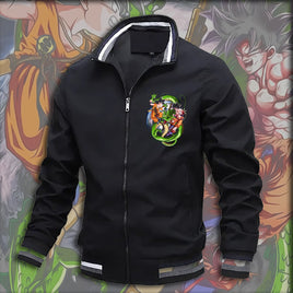 Dragon Ball Z Jacket Stand Collar Windbreaker Mens Sport Jacket Outdoor - Lusy Store LLC