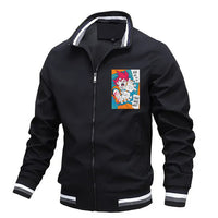 Dragon Ball Z Jacket Stand Collar Windbreaker Mens Sport Jacket Outdoor - Lusy Store LLC