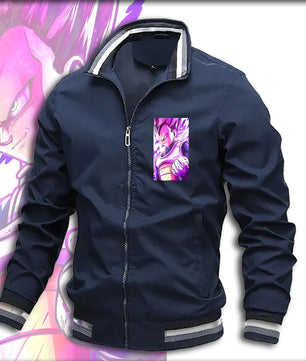 Dragon Ball Z Jacket Stand Collar Windbreaker Mens Sport Jacket Outdoor - Lusy Store LLC
