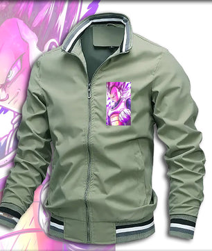 Dragon Ball Z Jacket Stand Collar Windbreaker Mens Sport Jacket Outdoor - Lusy Store LLC