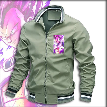 Dragon Ball Z Jacket Stand Collar Windbreaker Mens Sport Jacket Outdoor - Lusy Store LLC