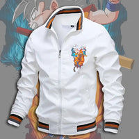 Dragon Ball Z Jacket Stand Collar Windbreaker Mens Sport Jacket Outdoor - Lusy Store LLC