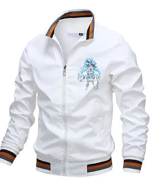 Dragon Ball Z Jacket Stand Collar Windbreaker Mens Sport Jacket Outdoor - Lusy Store LLC