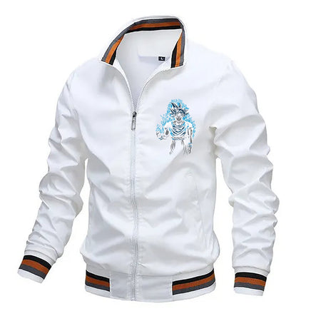 Dragon Ball Z Jacket Stand Collar Windbreaker Mens Sport Jacket Outdoor - Lusy Store LLC