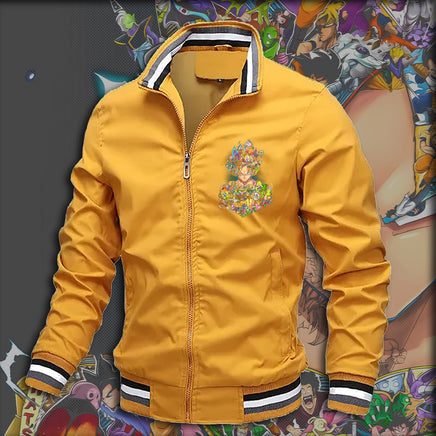 Dragon Ball Z Jacket Stand Collar Windbreaker Mens Sport Jacket Outdoor - Lusy Store LLC