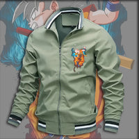 Dragon Ball Z Jacket Stand Collar Windbreaker Mens Sport Jacket Outdoor - Lusy Store LLC