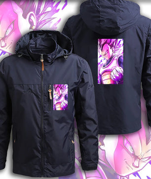 Dragon Ball Z Jacket Vegeta Field Jacket Waterproof Windbreaker Outerwear - Lusy Store LLC