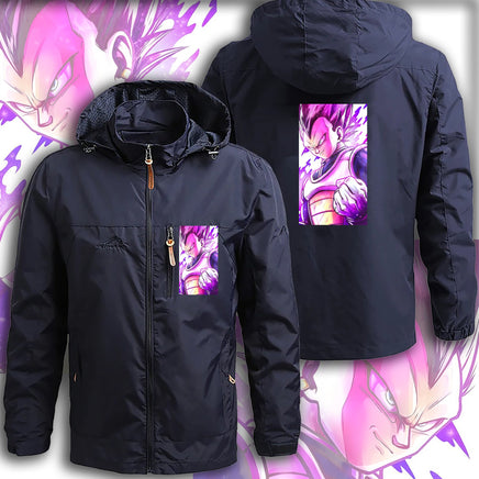 Dragon Ball Z Jacket Vegeta Field Jacket Waterproof Windbreaker Outerwear - Lusy Store LLC