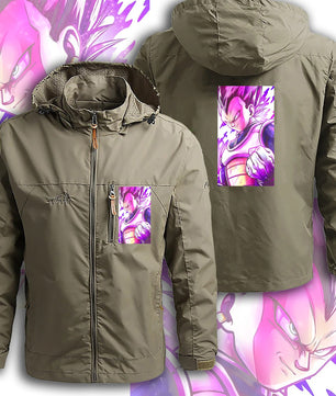Dragon Ball Z Jacket Vegeta Field Jacket Waterproof Windbreaker Outerwear - Lusy Store LLC