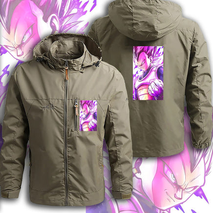 Dragon Ball Z Jacket Vegeta Field Jacket Waterproof Windbreaker Outerwear - Lusy Store LLC