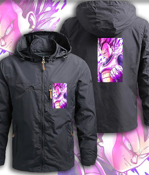 Dragon Ball Z Jacket Vegeta Field Jacket Waterproof Windbreaker Outerwear - Lusy Store LLC