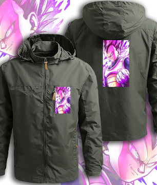 Dragon Ball Z Jacket Vegeta Field Jacket Waterproof Windbreaker Outerwear - Lusy Store LLC