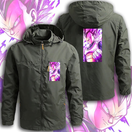 Dragon Ball Z Jacket Vegeta Field Jacket Waterproof Windbreaker Outerwear - Lusy Store LLC