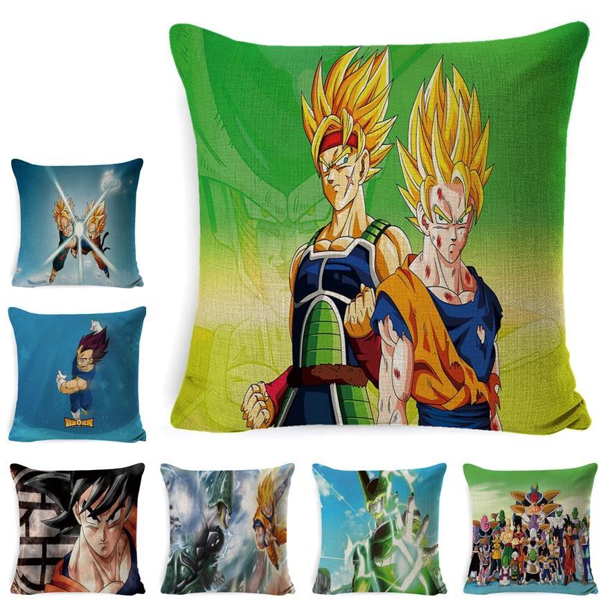 Dragon Ball Z Super Saiyan Linen Pillow Case Cushion Cover Sofa Home Decoration Pillowcases - Lusy Store