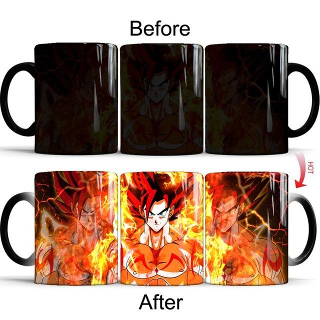 Dragon Ball Z Super Saiyan Mug Color Changing Mugs Coffee Tea Cup - Lusy Store